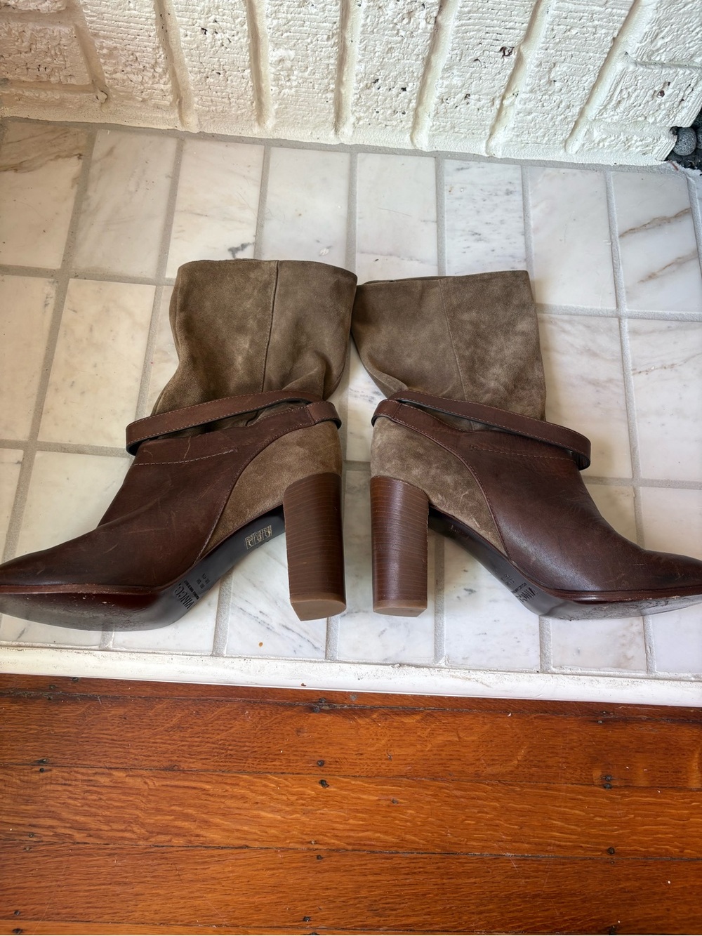 Vince Suede and Leather Boots